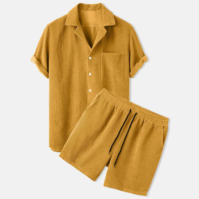 Marcellus | Corduroy Shorts and Shirt Set for Men